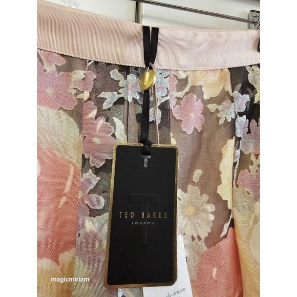 BNWT Ted Baker London Burnout Floral Alaena Midi Skirt - Picture 3 of 11